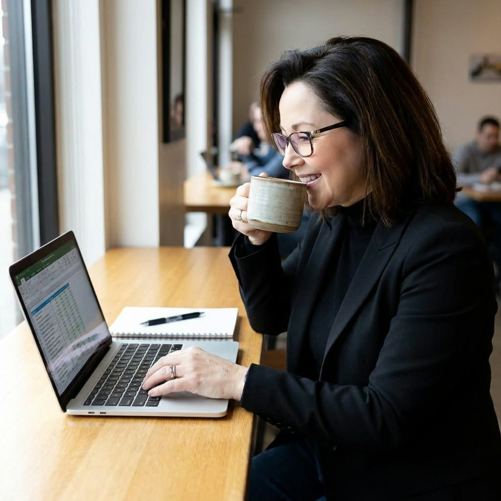 Maria Rogers working with a franchise candidate